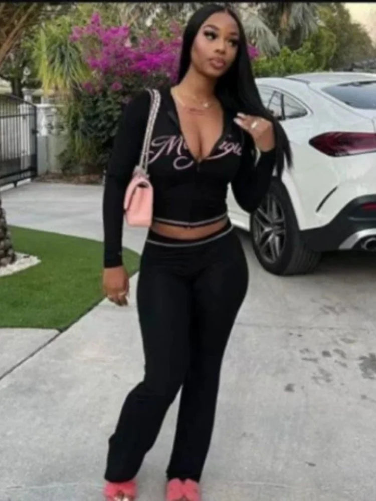 Jazmin High-Waisted Tight Trousers Two-piece Sets