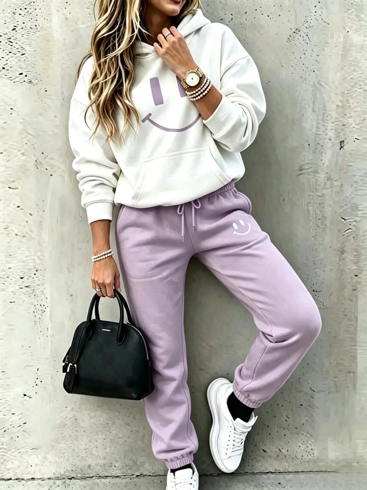 Sally Face Print Tracksuit Long Sleeve Two Piece Sets