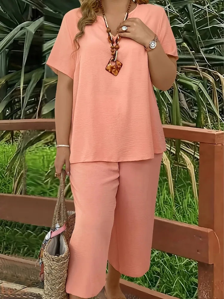 Pamela Autumn Fashion Plus Size Two Piece Sets