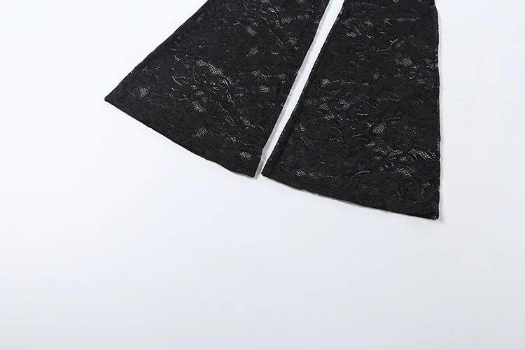 Bushwick See Through Metal Rings Patchwork Hollow Design Jumpsuit