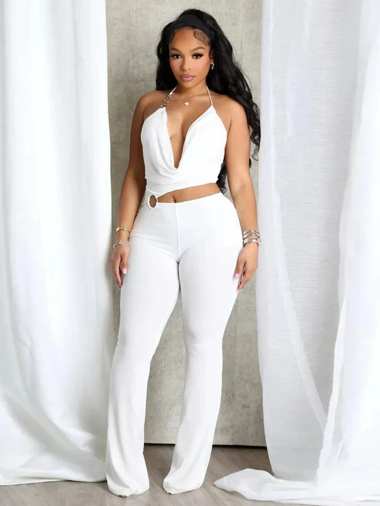 Marcela Street Backless Sexy Party Outfit Two Piece Sets