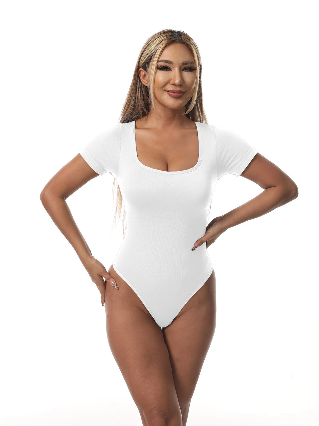 Women Plus Size Yoga Jumpsuit Seamless Square Neck High Elastic Workout Running Sport Jumpsuit