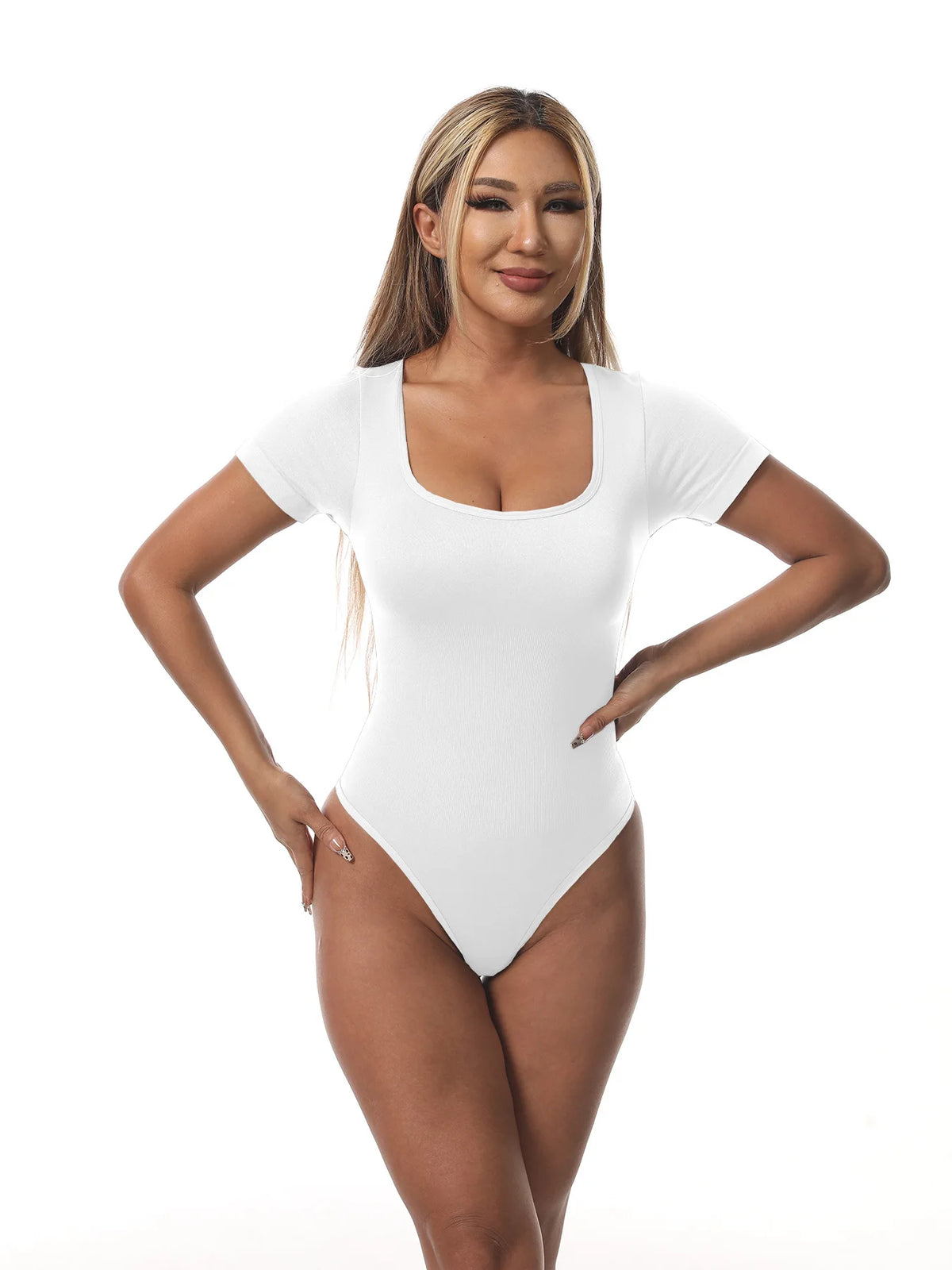 Women Plus Size Yoga Jumpsuit Seamless Square Neck High Elastic Workout Running Sport Jumpsuit