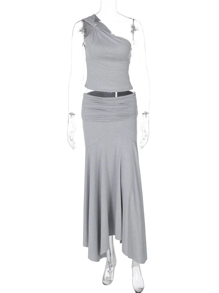 Olivia Tossy Fashion Pleated Two Piece-Sets