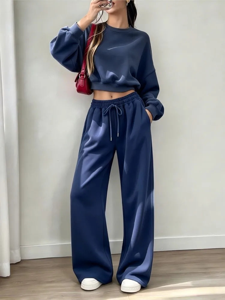 Elvira Fashion Super Short Long Sleeve Two Piece Sets