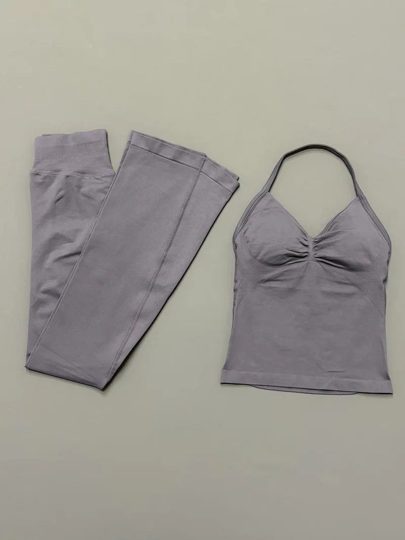 Helen Seamless Sports Longline Strappy Two Piece Sets