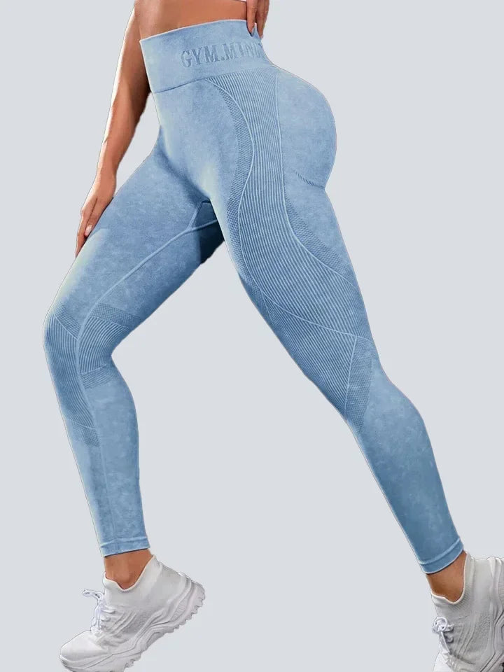 Dumont Seamless Gym High Waist Hip Lifting Outdoor Sports Tight Waist Leggings