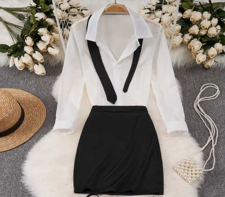Emily Sleeveless Slim Backless Hallow Two Piece Sets