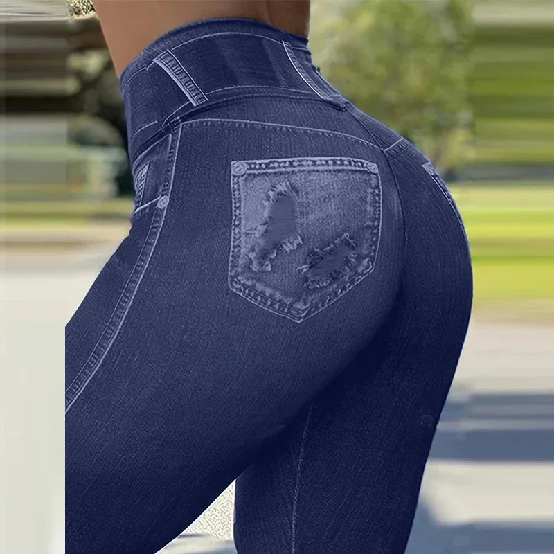 Kinnelon High-Waist Skinny Leggings with Trendy Ripped Details Comfort-fit