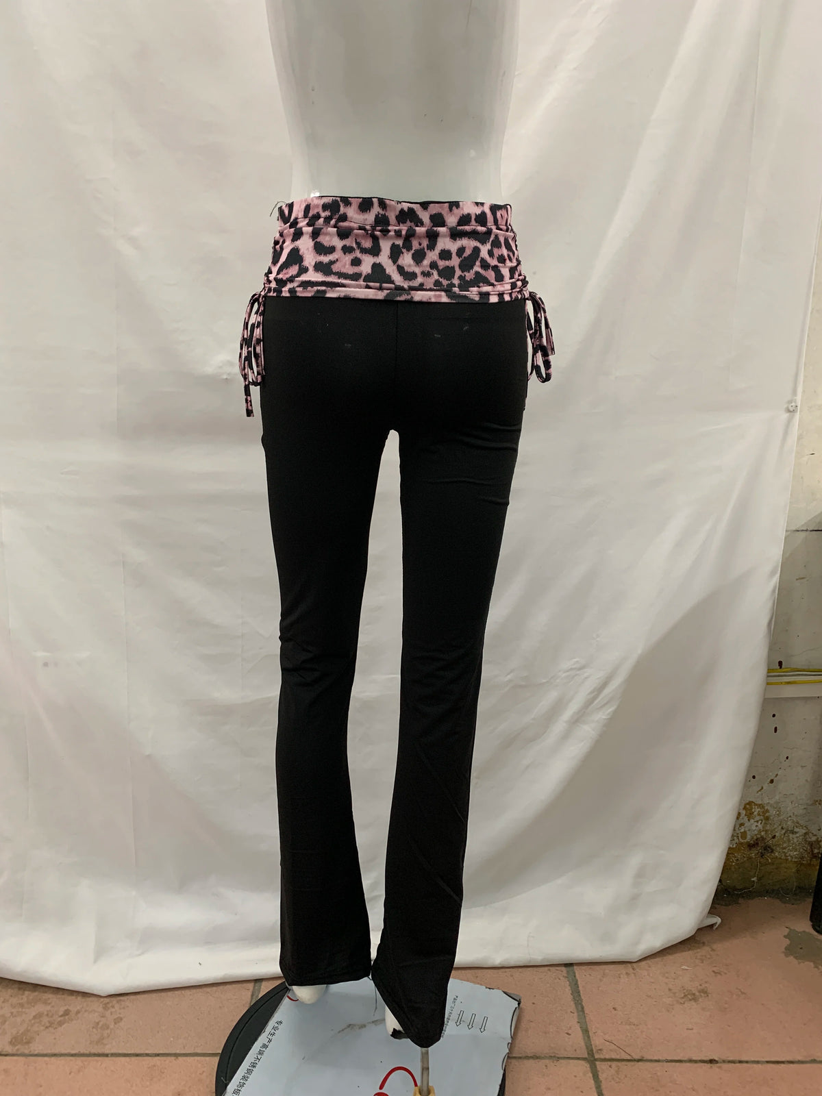 Londres Leopard Print Splicing New Fashion Clothing Slim Fit Pants