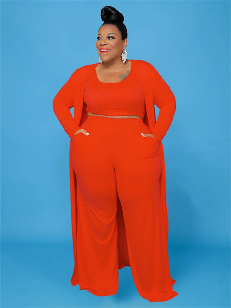 Mariam Plus Size Outfits Tracksuit Three Piece Sets