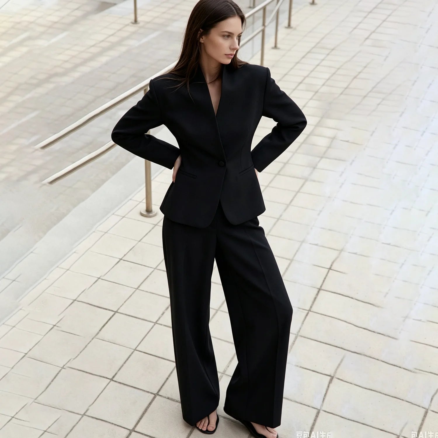 Sarah Women Single Button Fitted Two Piece Sets