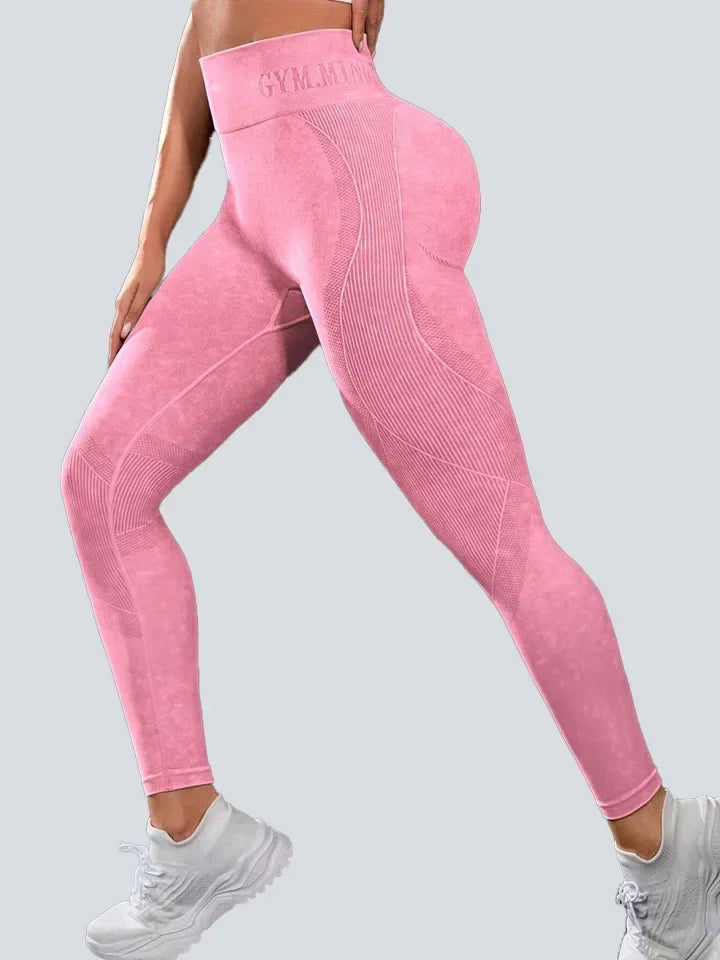Dumont Seamless Gym High Waist Hip Lifting Outdoor Sports Tight Waist Leggings