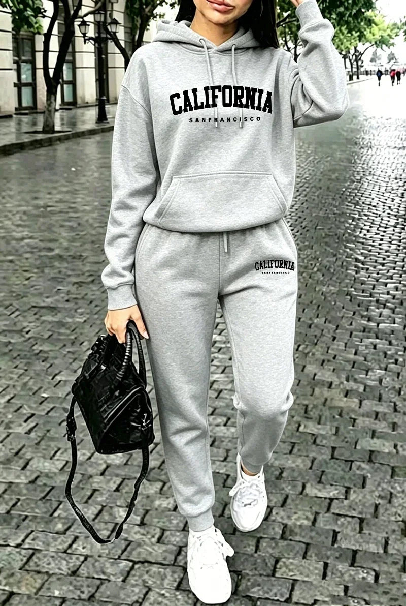 Nayely Tracksuit Printing Casual Sportswear Two Piece Sets