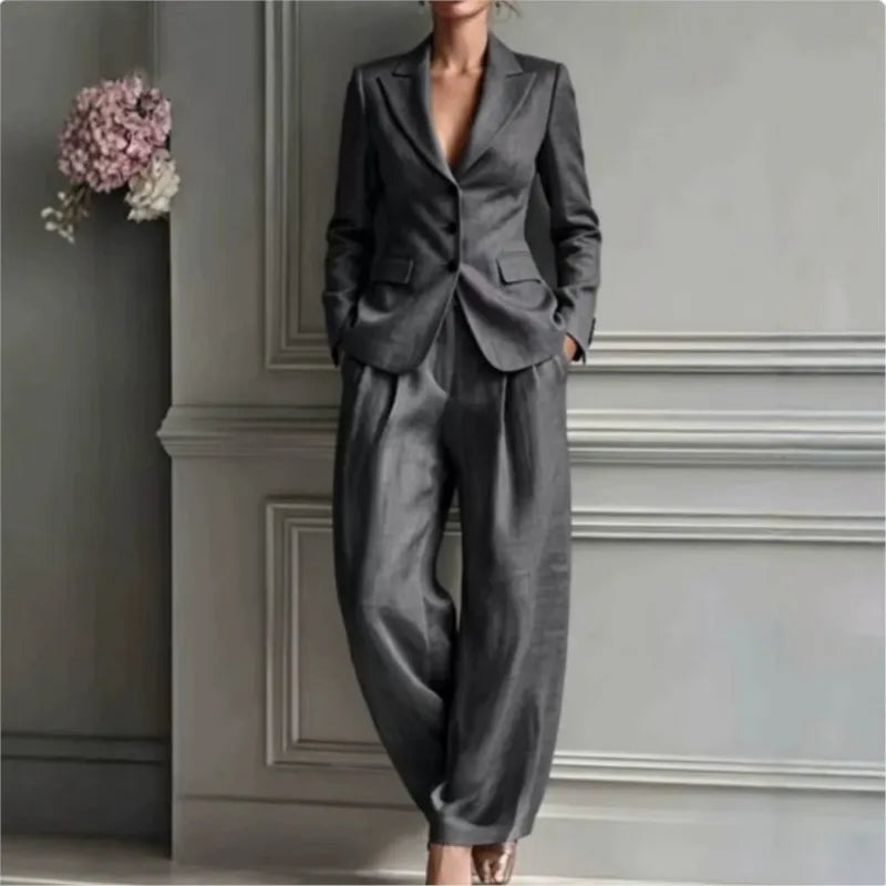 Samantha Slim Temperament Female Two Piece Sets
