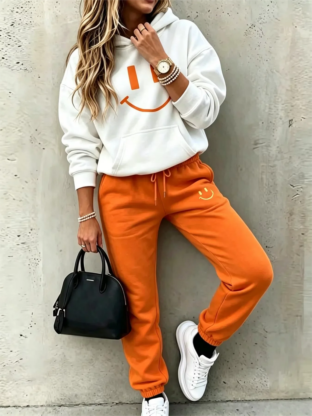Sally Face Print Tracksuit Long Sleeve Two Piece Sets