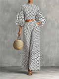 Sarah Wide Leg Trousers Office Two Piece Sets