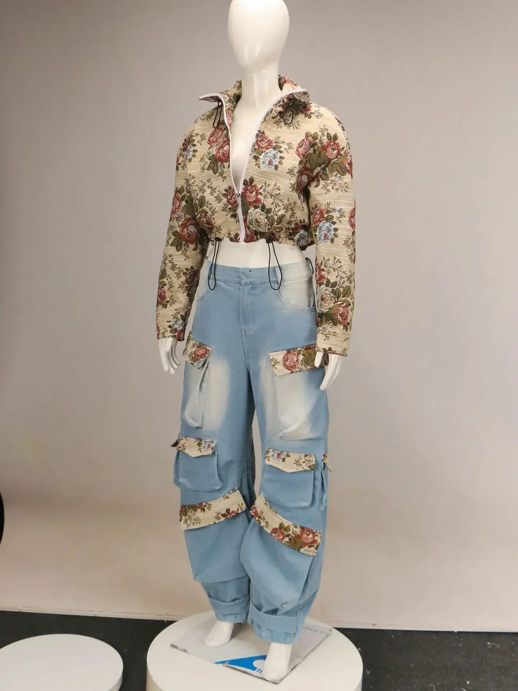 Danbury Full Sleeve Floral Cargo Street Look Two 2 Piece Set Outfit