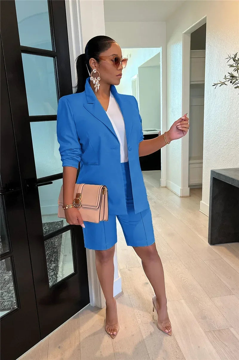 Sasame Solid Casual for Women Two Piece Sets