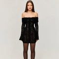 Grafton Suninheart White Evening Long Sleeve Lace Elegant Party Dress