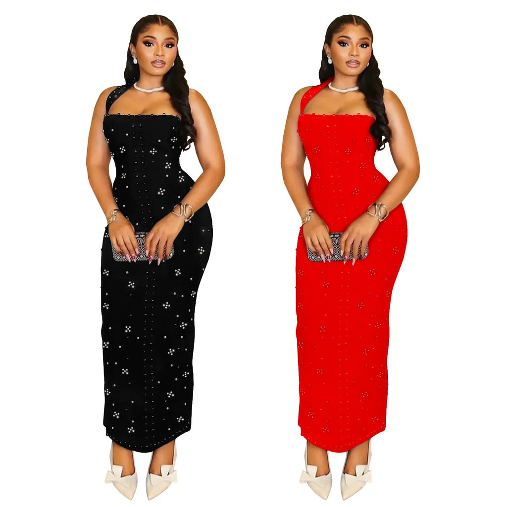 San Carlos Elegant Dashiki Spaghetti Straps Ladies Traditional  Maxi Dress