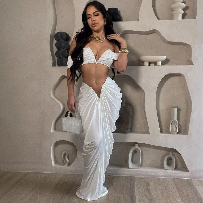 Arianny Sexy Party Night Ruched Two Piece Sets