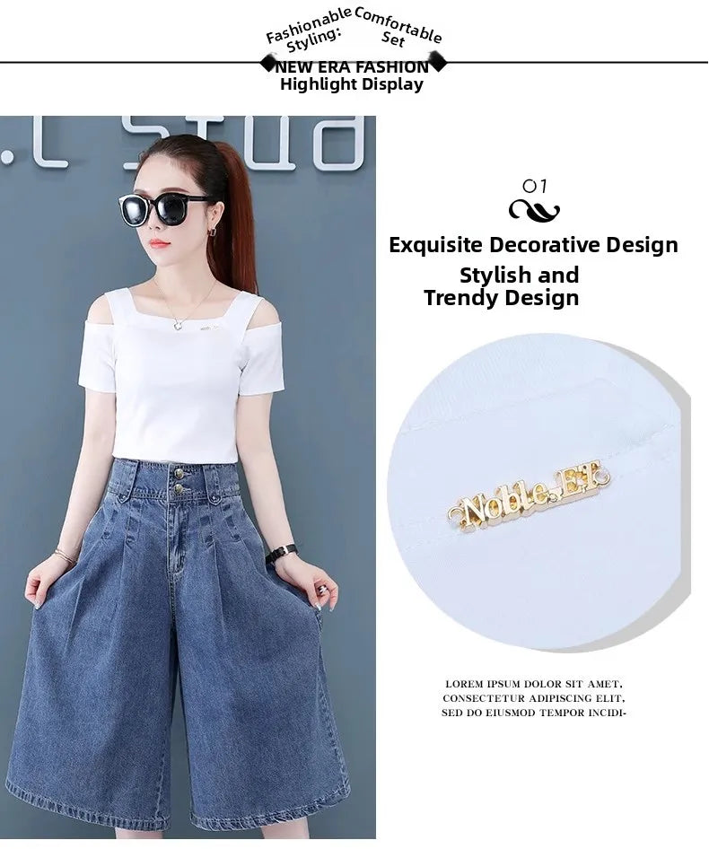Women's Summer Thin Seven-Five Casual Pants Loose Fit Six-Length Fashionable plus Size