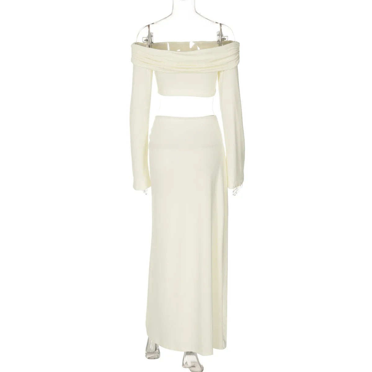 Awilda Solid Outfits Off The Shoulder Two Piece Sets
