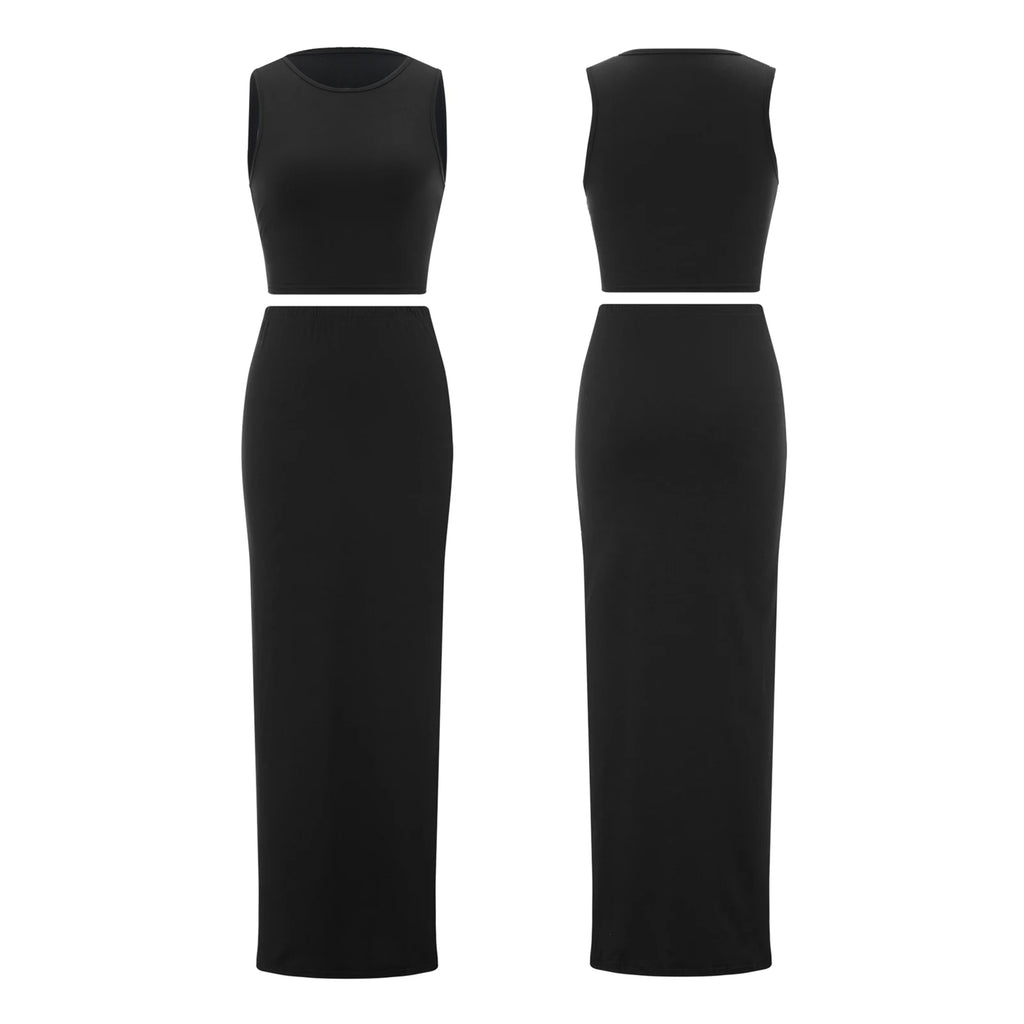 Melody Party Elegant Sexy Sleeveless Two Piece Sets