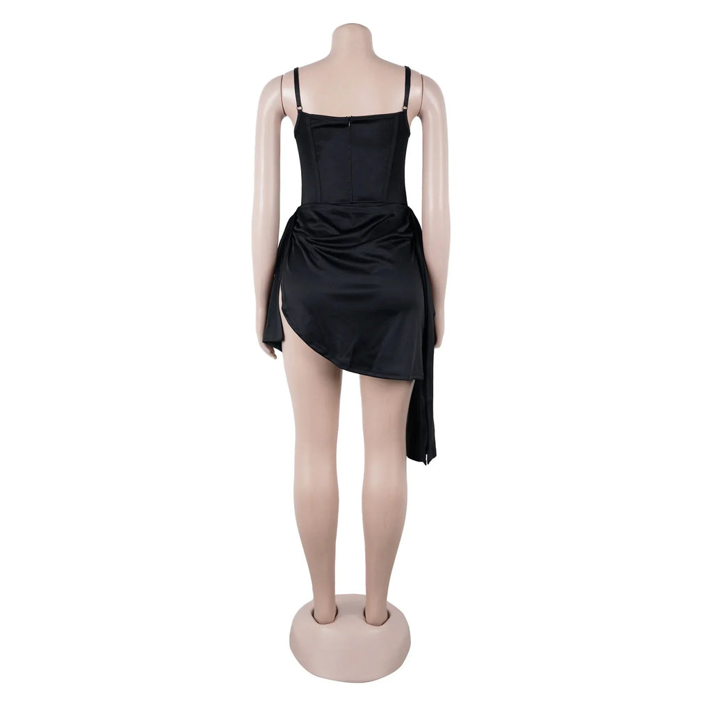 Mapleton Rhinestones Mesh Tunic Sleeveless Split Bodycon Midi Maxi