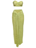 Noemy Elegant Stacked Folds Two Piece Sets