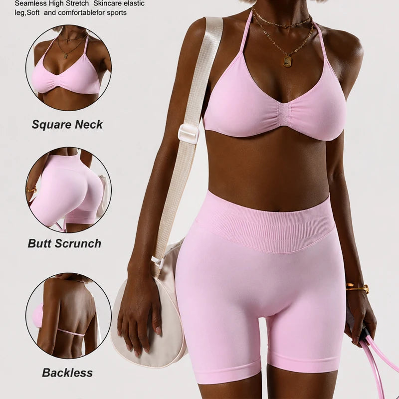 Camila Women Seamless Strappy Two Piece Sets