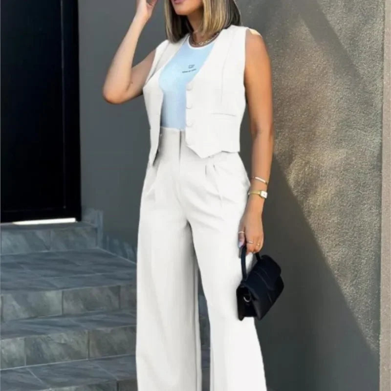 Paola Elegant Lady Vest High 2 Piece Sets