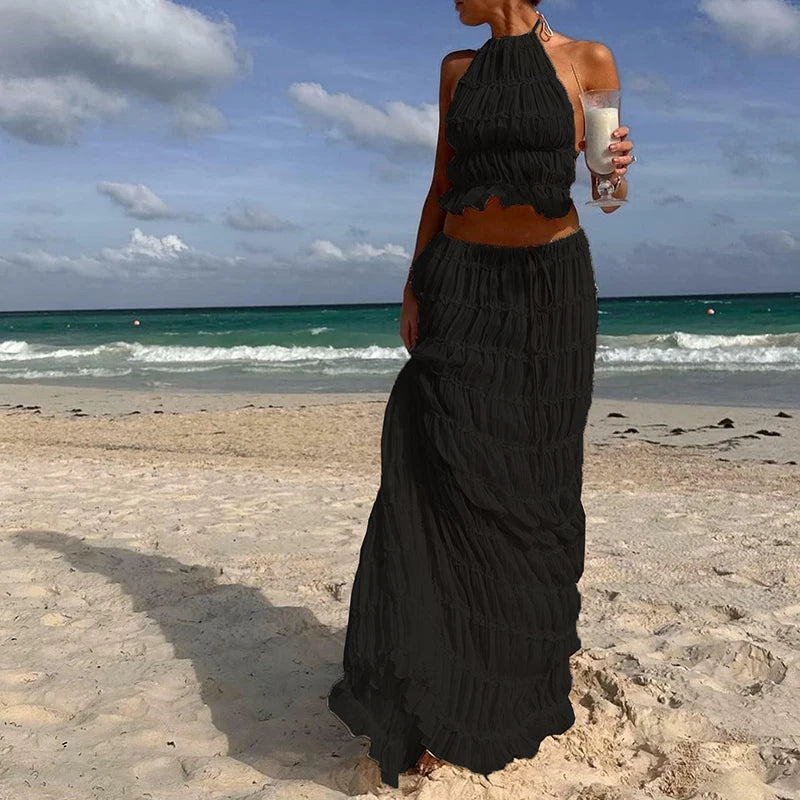 Romina Sexy Backless Matching Suit Two Piece Sets
