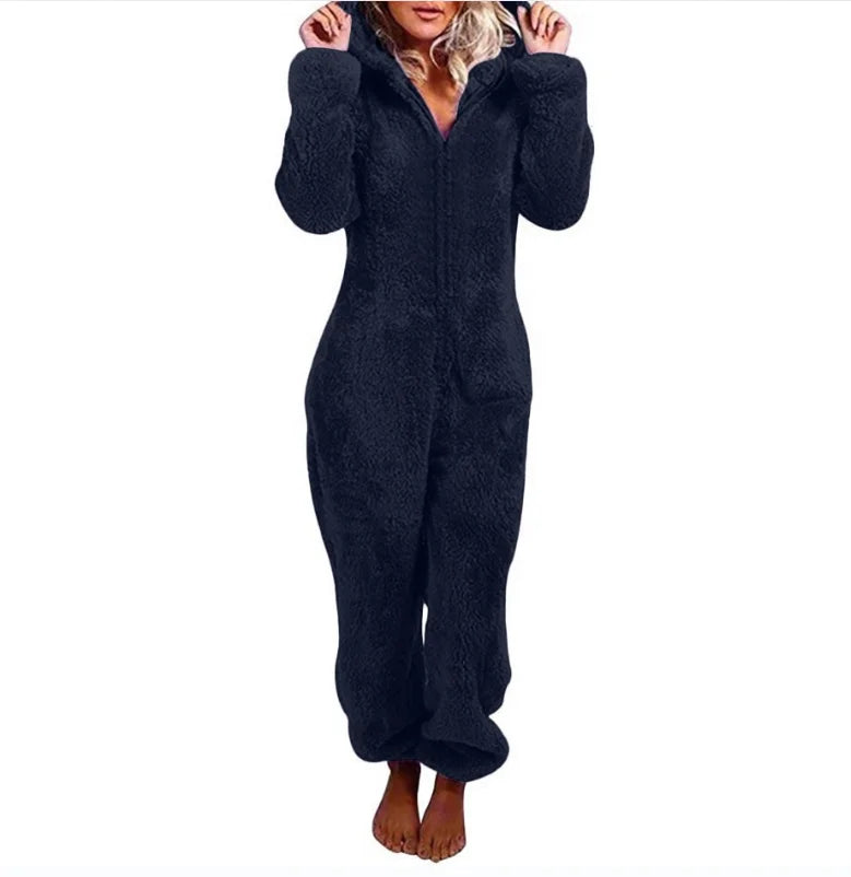 Plus Size One-Piece Jumpsuit for Women, Elegant Overalls, Full Length, Thickened, Autumn