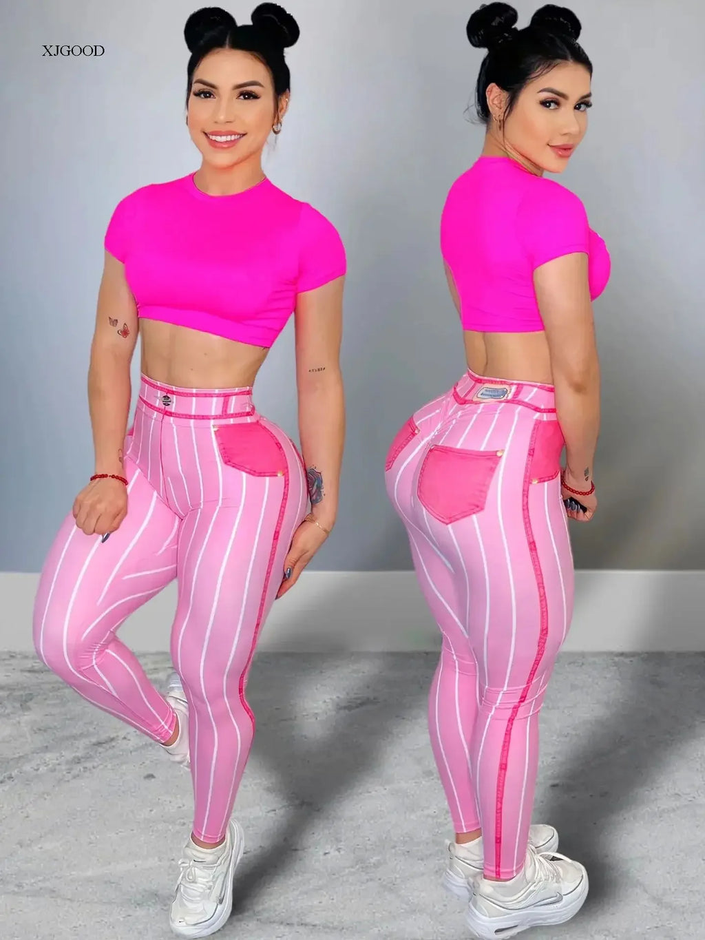 Walden High Waist Elastic Stretchy Jeans Casual Long Trousers