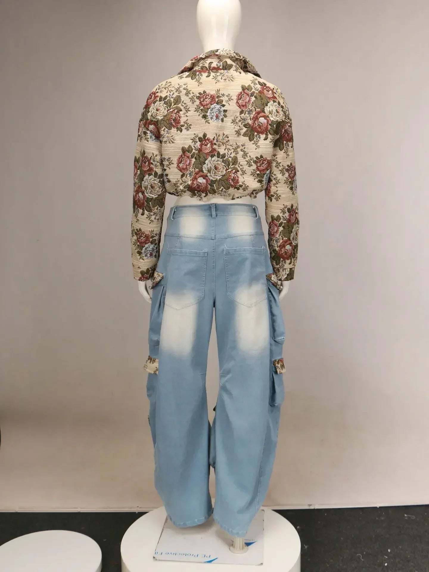 Danbury Full Sleeve Floral Cargo Street Look Two 2 Piece Set Outfit