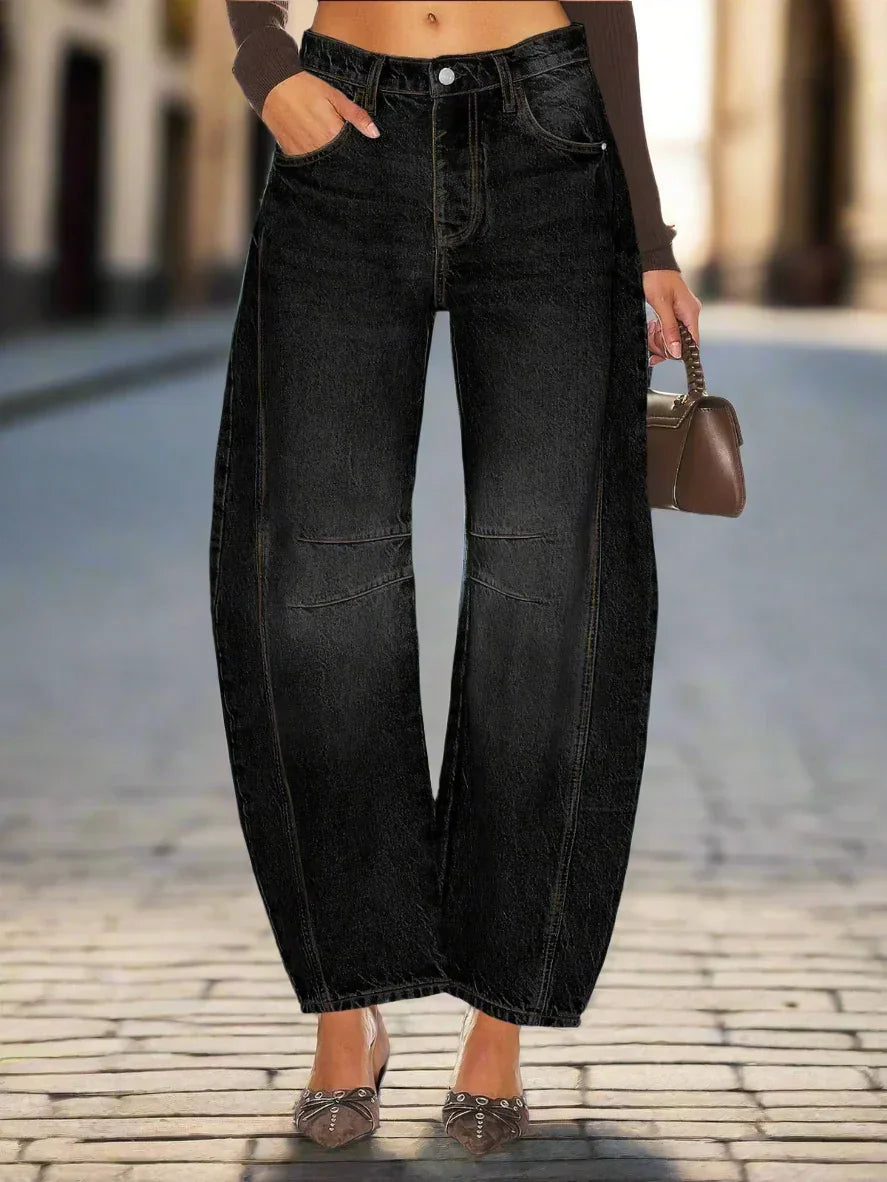 Women’s Elastic Waist High Waisted Jeans