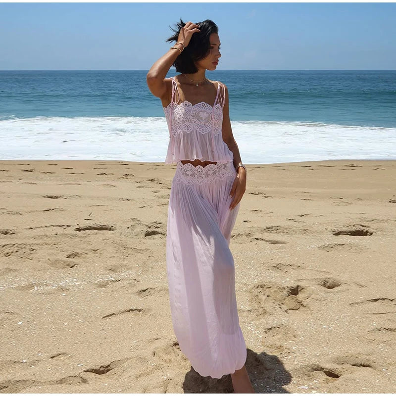 Jannet Summer Romantic Women Two-Piece Sets