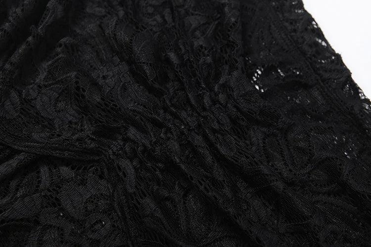 Crown Heights Puss Jacquard Hipster Coquette Backless Flanging Ribbon Jumpsuit