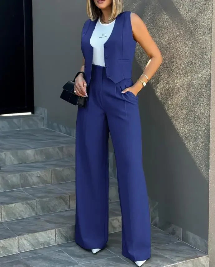 Paola Elegant Lady Vest High 2 Piece Sets