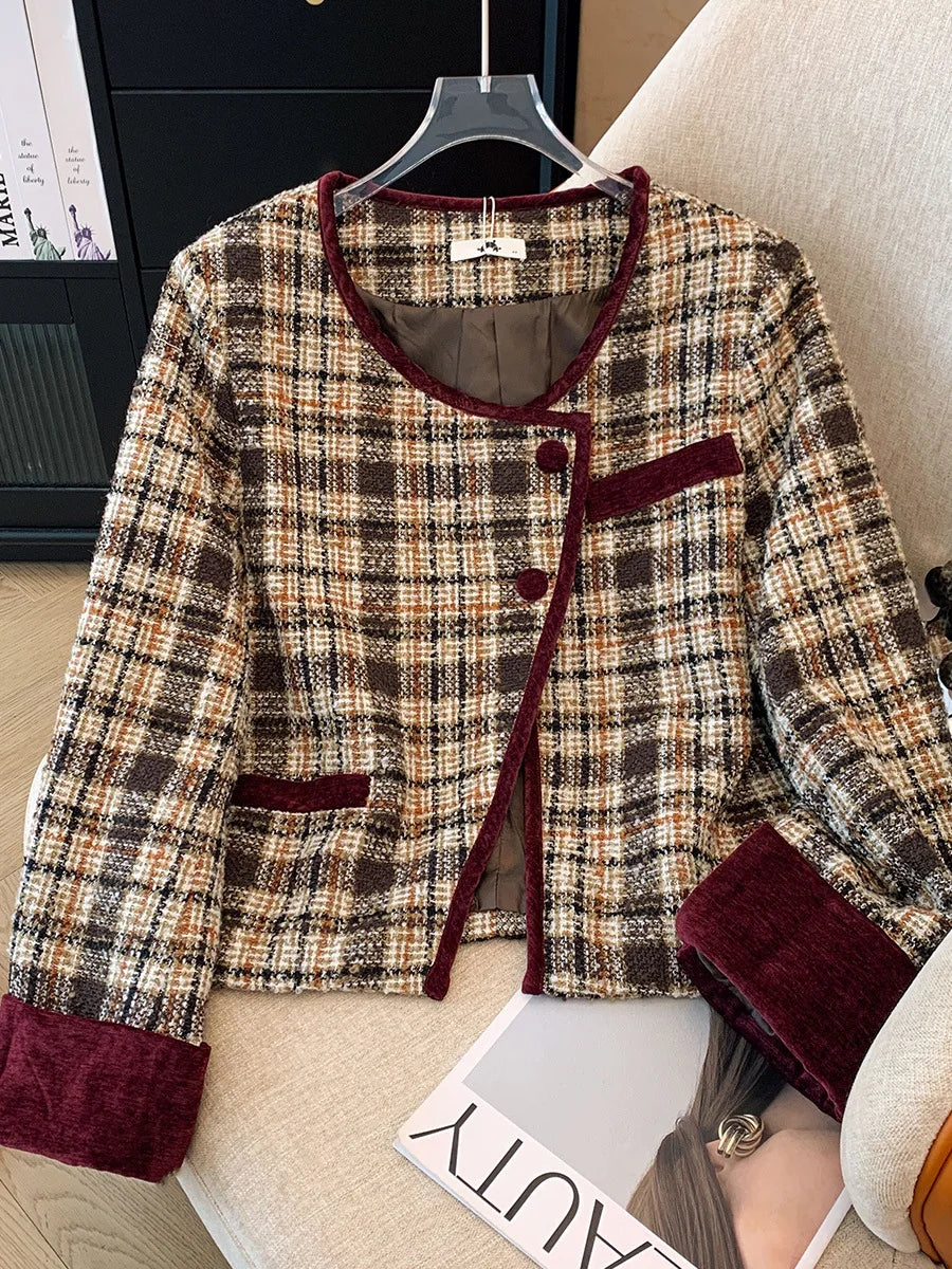 Sakura Plus Size Loose Small Fragrant Two-Piece Sets