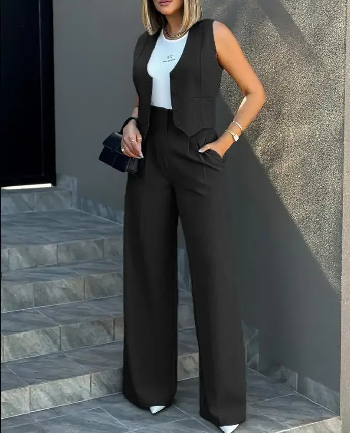 Paola Elegant Lady Vest High 2 Piece Sets