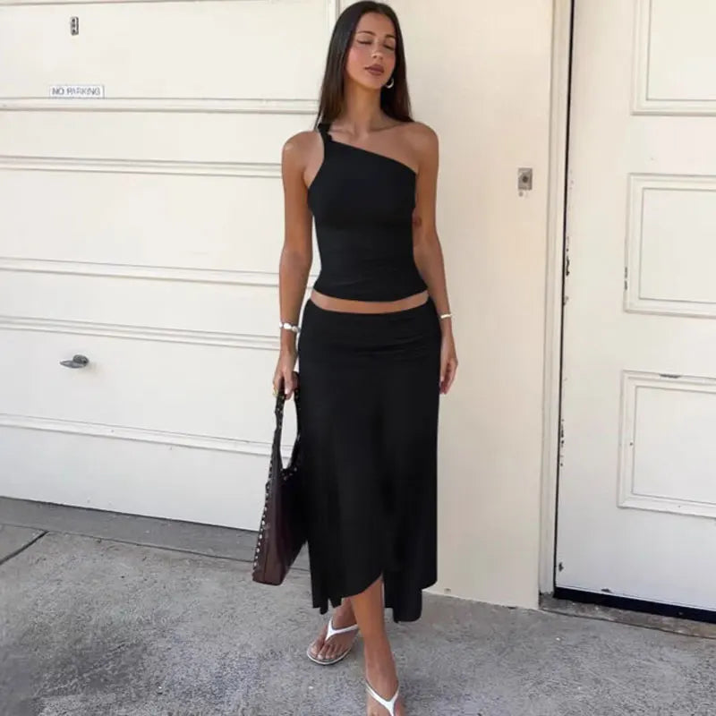 Olivia Tossy Fashion Pleated Two Piece-Sets