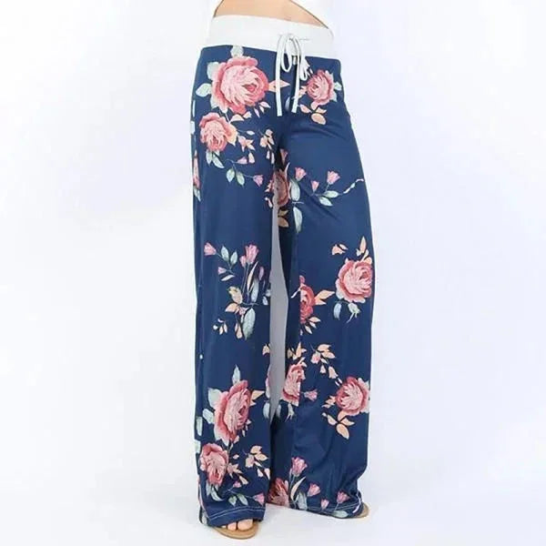 Plus Size Wide-Leg Drawstring Lounge Pants Casual Comfort