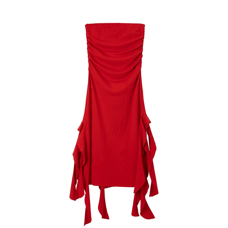 New City Fashion Trend One Shoulder Bra Wrap Hip Slim Fit Irregular Dress