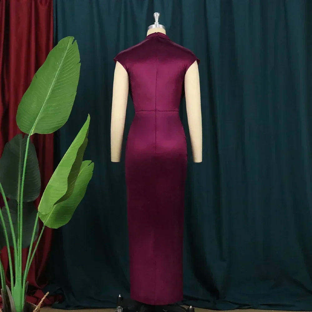 Azua Plus Size Sexy Bodycon Long Prom Slit Evening Birthday Party Cocktail Dress