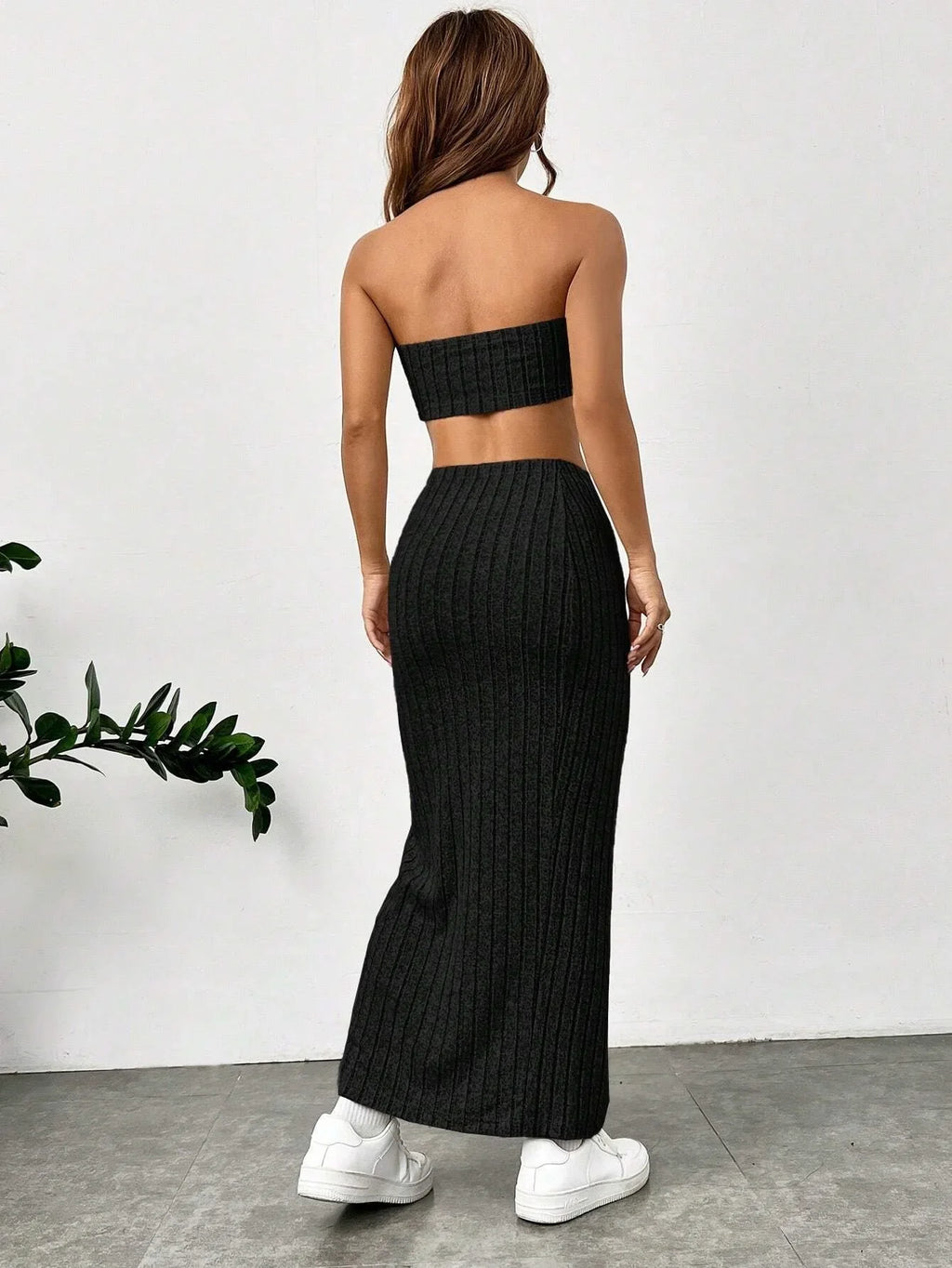 Jessica Tube And Split High Waist Two-Piece Set