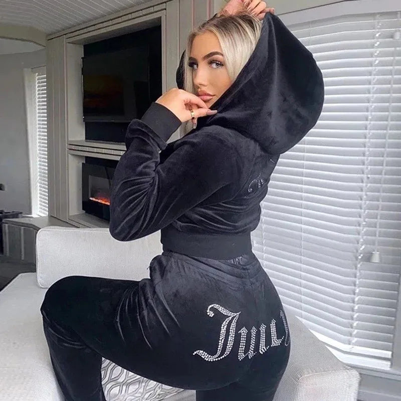 Violetta Long Sleeve Zipper Casual Two Piece Sets