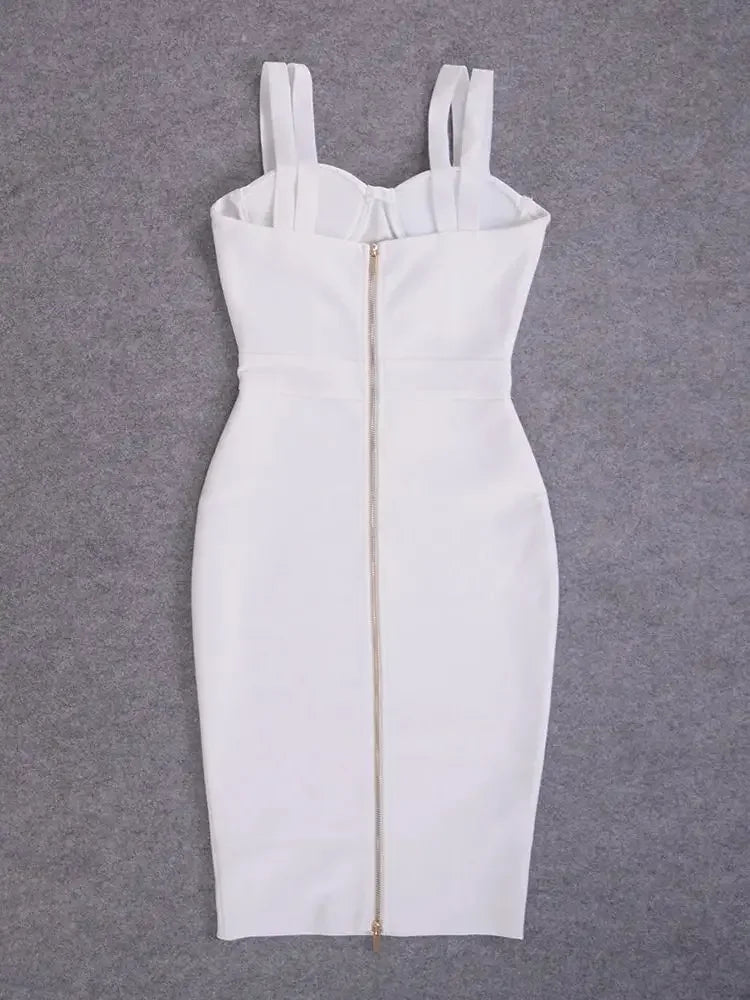 Sarnia Rhinestone Bandage Evening Date Night Maxi Spaghetti Strap Dress